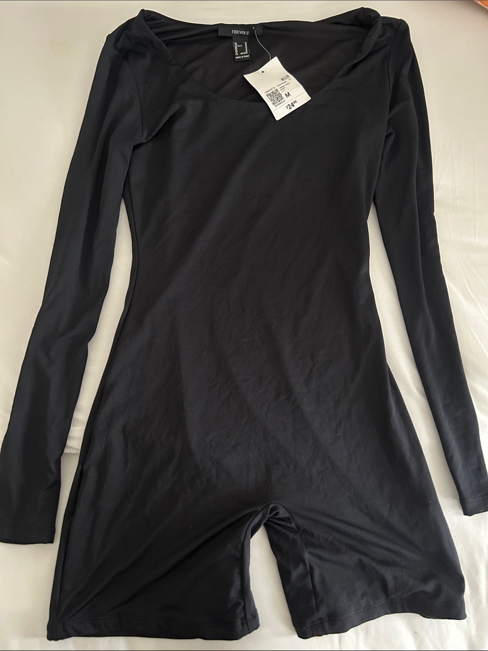 Black Long Sleeve Jumpsuit Romper